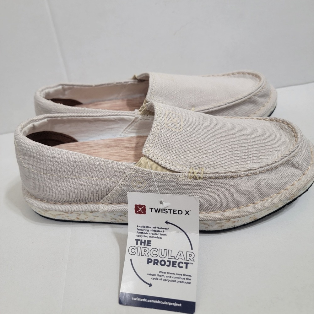 NWT Twisted X Circular Project Casual Slip On Shoes Womens Size 9 Cream WRC0004